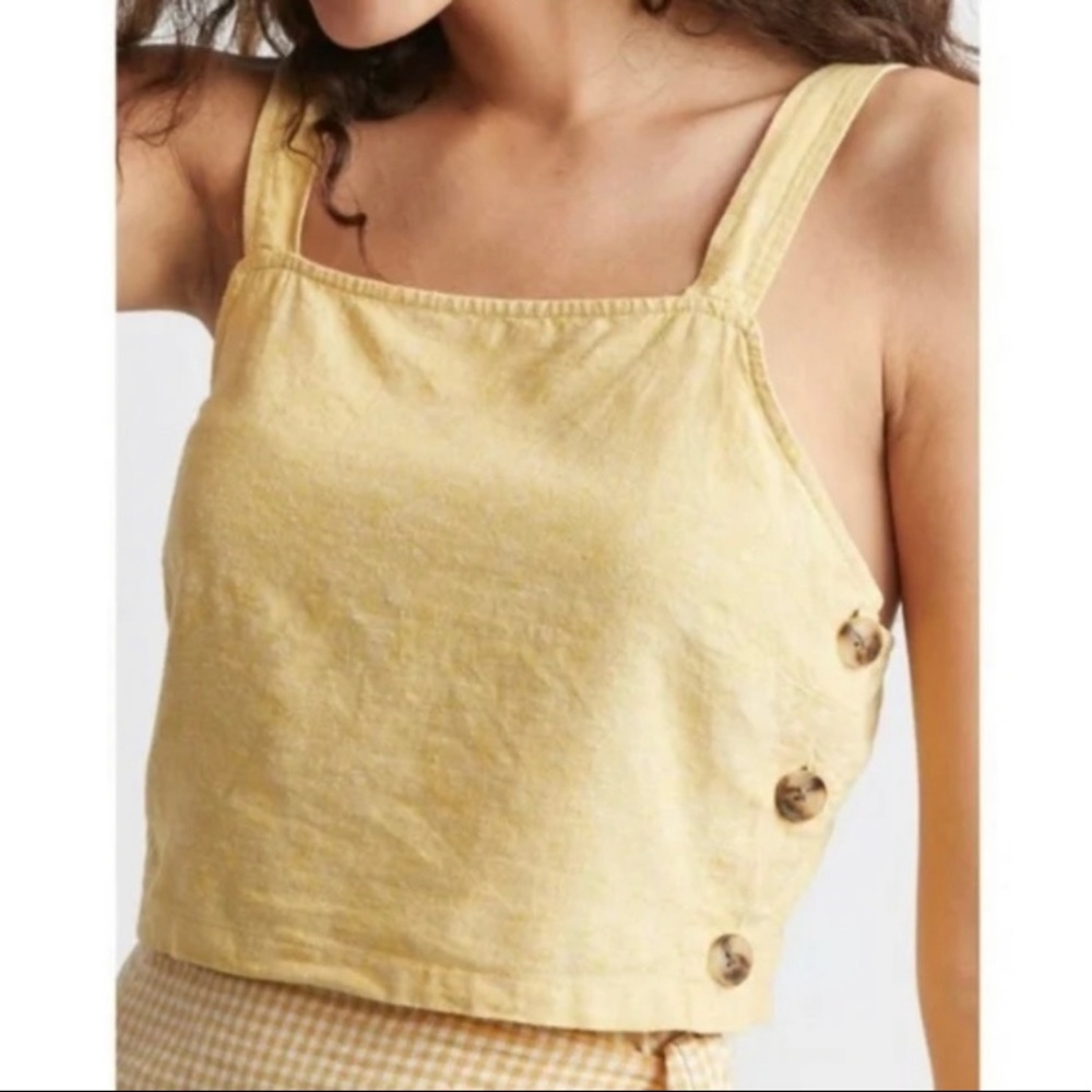 Marine Layer Andi cropped tank in honeycomb Large